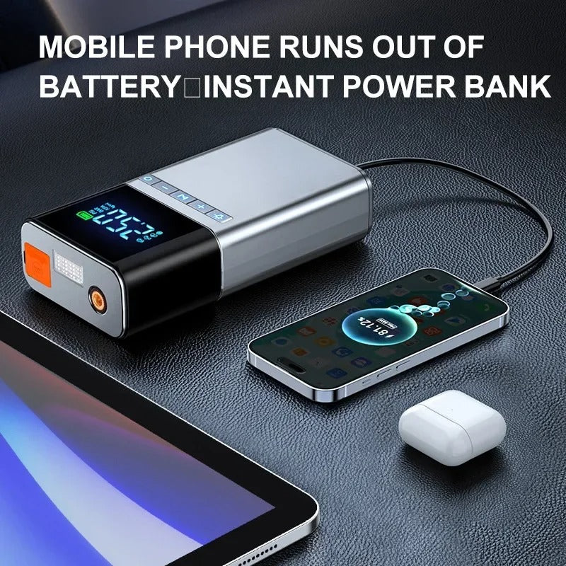 BUVAYE YL03 Car Jump Starter with Air Pump 4 in 1 Power Bank Air Compressor Cars Battery Starters Auto Tyre Inflator with EVA Bag