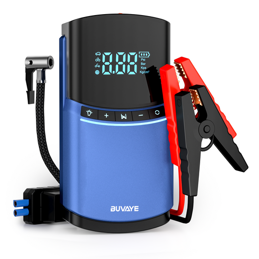 BUVAYE BN03 4 in 1 Car Jump Starter Air Pump 150PSI Tyre Compressor 2000A Starter Device 10400mAh Power bank Digital Inflatable Pump