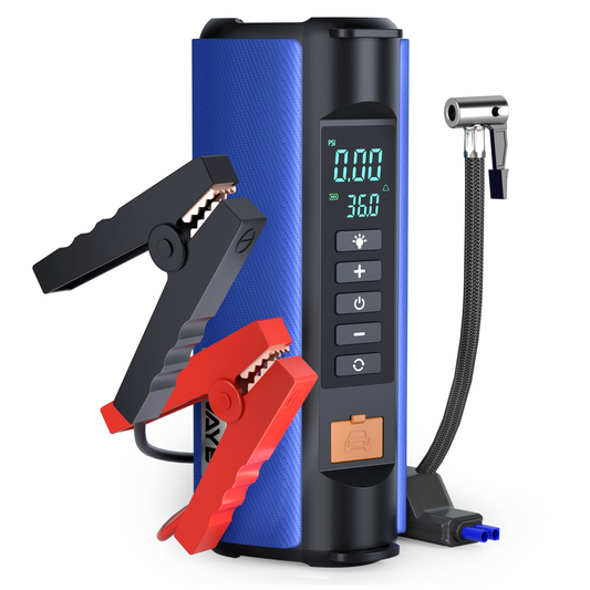 BUVAYE TS03 Portable Tire Inflator TS03 Car Emergency Power Outdoor Multifunctional Jump Starter and Air Pump with EVA Bag